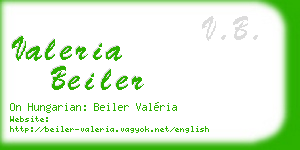 valeria beiler business card